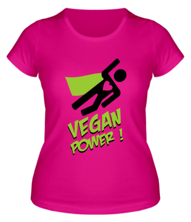 Женская футболка Веган супергерой