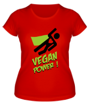 Женская футболка Веган супергерой фото