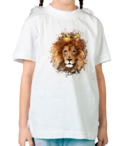 Детская футболка Лев в короне фото
