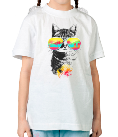 Детская футболка Пляжный кот