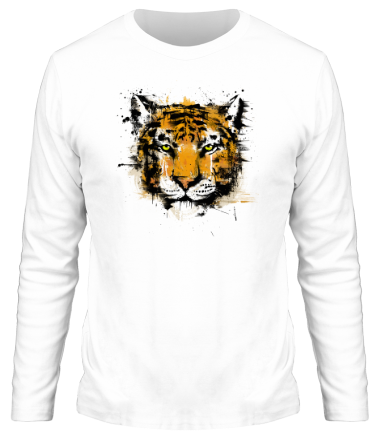 Мужская футболка длинный рукав Тигр