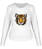 Женская футболка длинный рукав Тигр фото