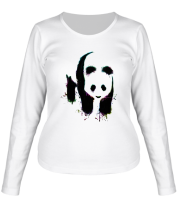 Женская футболка длинный рукав Панда фото