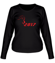 Женская футболка длинный рукав Петух 2017 фото