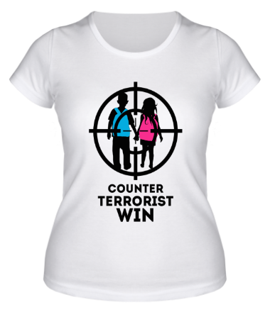 Женская футболка Сounter terrorist win