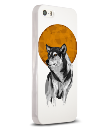 Чехол для iPhone Геометрический Волк