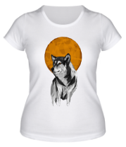 Женская футболка Геометрический Волк фото