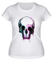 Женская футболка Акварельный череп фото