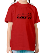 Детская футболка VW Golf R silhouette фото