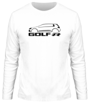 Мужская футболка длинный рукав VW Golf R silhouette фото
