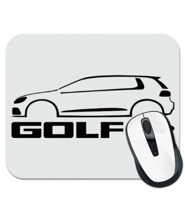 Коврик для мыши VW Golf R silhouette