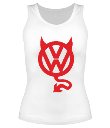 Женская майка борцовка VW Devil logo