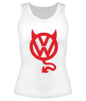 Женская майка борцовка VW Devil logo фото