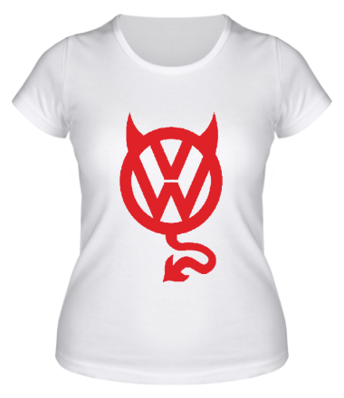 Женская футболка VW Devil logo