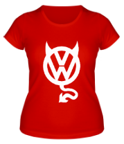Женская футболка VW Devil logo фото