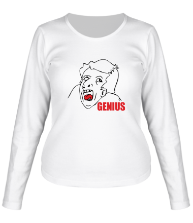 Женская футболка длинный рукав Genius