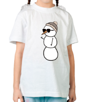 Детская футболка Крутой снеговик фото