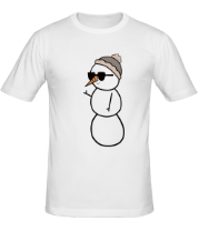 Мужская футболка Крутой снеговик фото