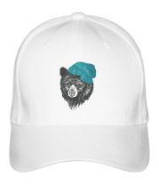 Бейсболка Медведь в вязанной шапке фото