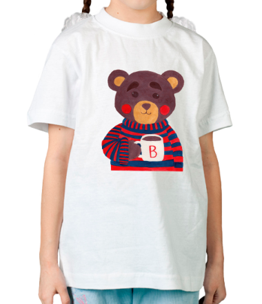 Детская футболка Медведь с какао