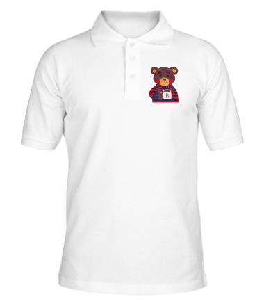 Мужская футболка поло Медведь с какао
