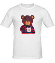 Мужская футболка Медведь с какао фото