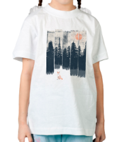 Детская футболка Лиса в лесу фото