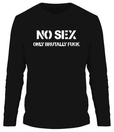 Мужская футболка длинный рукав No sex