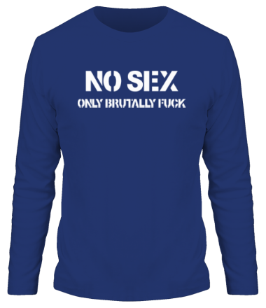 Мужская футболка длинный рукав No sex