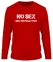 Мужская футболка длинный рукав No sex фото