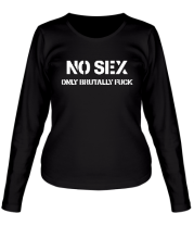 Женская футболка длинный рукав No sex фото