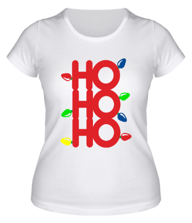 Женская футболка Хо хо хо, с рождеством