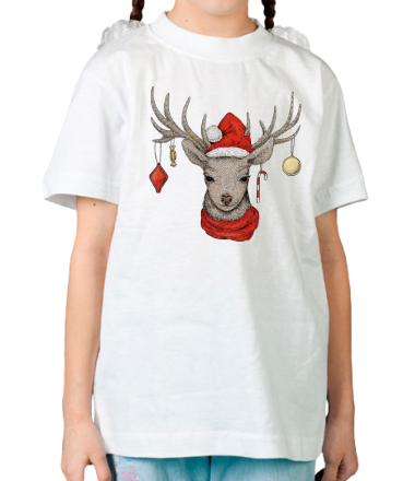 Детская футболка Рождественский Олень