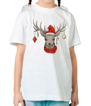 Детская футболка Рождественский Олень фото