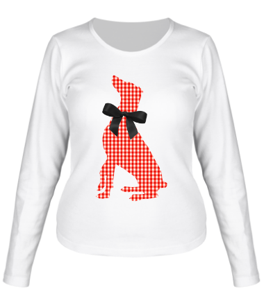 Женская футболка длинный рукав Retro Christmas Dog Style