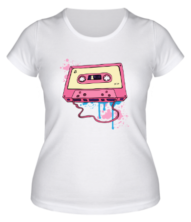 Женская футболка Аудиокассета
