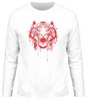 Мужская футболка длинный рукав Рёв тигра фото