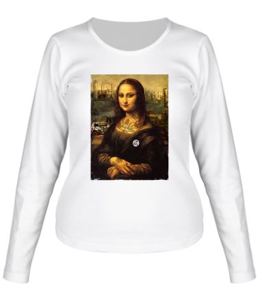 Женская футболка длинный рукав Современная Мона