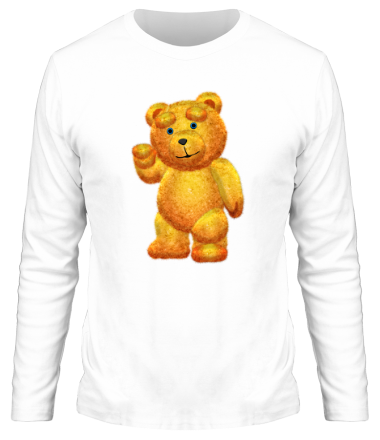 Мужская футболка длинный рукав Медведь