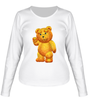 Женская футболка длинный рукав Медведь фото