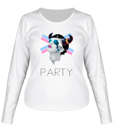 Женская футболка длинный рукав Звериная вечеринка
