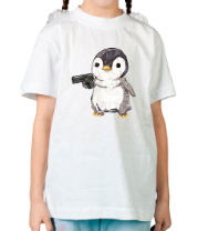 Детская футболка Опасный пингвин фото
