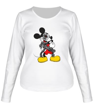 Женская футболка длинный рукав Terminator Mickey