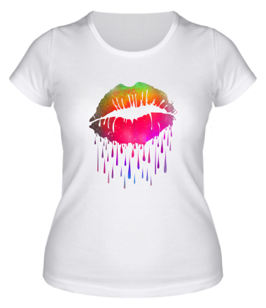 Женская футболка Радужные губы