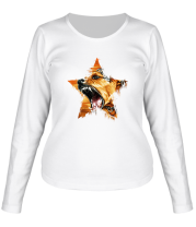 Женская футболка длинный рукав Звёздный пёс фото