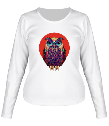 Женская футболка длинный рукав Owl 2