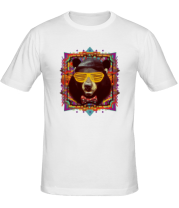 Мужская футболка Медведь в очках фото