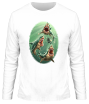 Мужская футболка длинный рукав Большие белые акулы фото