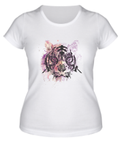 Женская футболка Splatter tiger фото