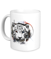 Кружка Белый тигр (абстракция) фото
